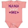 thumbnail image 3 of Inktastic My Nana Loves Me Hearts in Pink Plaid Boys or Girls Baby Bodysuit, 3 of 5