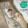 thumbnail image 6 of TECHVIDA 2'x8' Hallway Runner Rug Boho,Non Slip Machine Washable Rugs for Hallway Kitchen,Yellowish Brown, 6 of 9