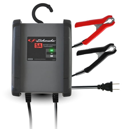 Schumacher Electric 3-in-1 5A Car Battery Charger and Maintainer, 6V/12V, For Power Sport, Automotive, and Marine Batteries, New in Box, SC1609