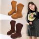 thumbnail image 1 of Zapatos De Ante Para Niños Botas altas de invierno para niñas, estilo casual, de media caña, para uso diario, talla 26, color marrón, paquete de 2 unidades Rkxzt, 1 of 9