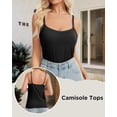 thumbnail image 7 of Women'S Tank Tops With Built-in Bra Comfortable and Breathable, Suitable for Both Outer and Inner Wear With thin Spaghetti Straps Black XL, 7 of 7