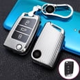 thumbnail image 3 of Tpu Carbon Filber Car Key Case Cover For VW Volkswagen Golf 7  Passat B8 For SEAT Ateca Leon FR 2 Ibiza For Skoda Octavia A7, 3 of 8