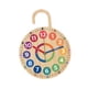 thumbnail image 5 of Reloj de madera para niños, decorativo, para aula, colgante, movimiento silencioso, de madera, único, sin , reloj didáctico., 5 of 9