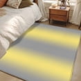 thumbnail image 4 of Yellow Grey Stripes Runner Rug 2.7x5 FT, Non Slip Entryway Carpet, Modern Minimalist Solid Gradient Washable Soft Floor Carpet Entrance Mat Non-Shedding Throw Rug for Hallway Laundry Room Bedside, 4 of 9