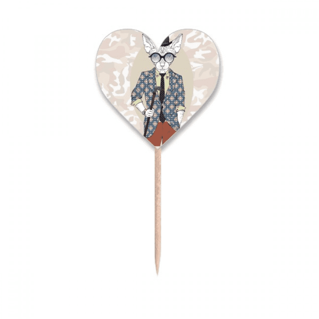Watercolor Clothes Lovely Dog Illustration Toothpick Flags Heart Lable Cupcake Picks