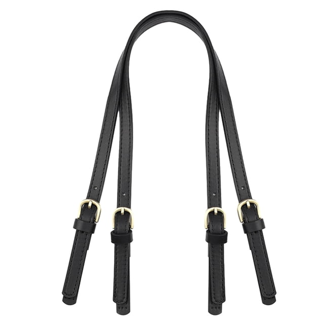 2pcs Leather Purse Straps, Handbag Handles Shoulder Straps Replacement with Adjustable Metal Buckle