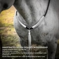 thumbnail image 3 of Reins Horse Neck Strap High Strength Abrasion Proof Handwoven Tassel Horse Rope for Riding Training, 3 of 7