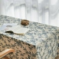 thumbnail image 5 of Fall Refresh French Retro Cotton And Linen Blue Flower Wild Rose Tablecloth Blue Floral Cotton And Linen [150*200Cm],Blue Floral Table Cloth Retro Cotton Linen Blue Flower Tablecloths For Table Nappe, 5 of 5