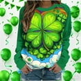 thumbnail image 2 of Saint Patricks Day Outfit Women Cute Gnome Print Shirts Crewneck Long Sleeve Sweatshirt Irish Going Out Tops Green Shirts for Women St Patricks Day, 2 of 7