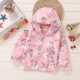 thumbnail image 5 of NOLDARES Girls Boys Rain Jacket, Windbreaker Kids Raincoat Waterproof Zip Jacket with Fleece Liner(Watermelon Red,18-24 Months), 5 of 5
