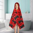 thumbnail image 6 of Black Controllers Games Icons Red Pattern Hooded Bath Towel，50"x30" for Ages 3 To 12 Kids, Quick Dry Lightweight Soft Microfiber Hood Beach Towel Cover Up for Kids, 6 of 7