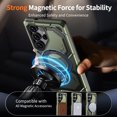 thumbnail image 5 of Dteck Magnetic Case for Samsung Galaxy S24 Ultra,Shockproof TPU+PC Ring Holder Case Compatible with Mag Safe Military Drop Protection Kickstand Back Cover,Green, 5 of 7