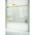 thumbnail image 2 of Glass Warehouse B-Sqsld-72 Astro 60" High X 72" Wide Sliding Frameless Tub Door - Bronze, 2 of 7