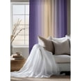thumbnail image 4 of Sheer Curtains 63 Inch Length, Purple Ombre Semi Sheer Curtains Light Filtering Window Treatment, Modern Yellow Gradient Farmhouse Art Privacy Voile Drapes for Living Room Bedroom 52x63 Inch, 4 of 7