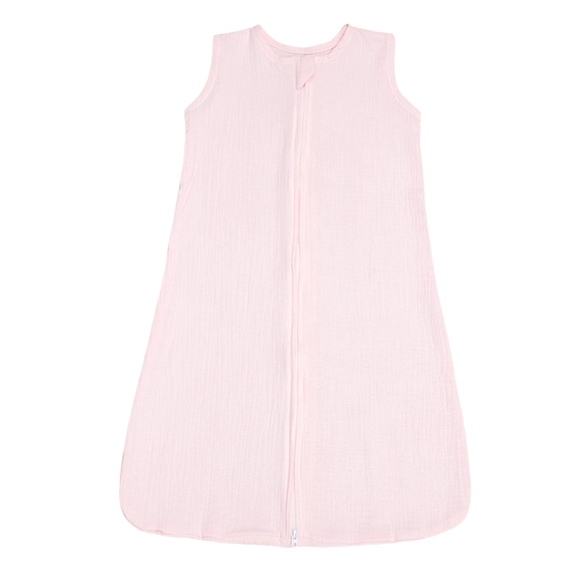 Nituyy Baby Sleeping Bag Sleeveless Sleep Sack Crew Neck Zipper Closure Swaddle For Newborn Toddler Boys Girls Pink