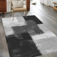 thumbnail image 2 of Area Rug for Living Room, Black Abstract Non-Slip Indoor Large Carpet for Bedroom/Dining Room, Grey Geometric Oil Painting Vintage Ombre Washable Rectangle Floor Mat Runner Rugs - 3 x 5 Ft, 2 of 8