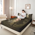 thumbnail image 4 of Homewish Animal Sheep 4-Piece Full Size Sheets For Teens Boys Girls,Farmhouse Animal Bed Sheets,Jungle Woodland Lightweight Sheet Sets,Lightweight Room Decor, 4 of 7