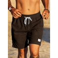 thumbnail image 3 of Men's Corduroy Shorts Casual Elastic Waist Drawstring Lightweight Summer Beach Shorts, 3 of 8