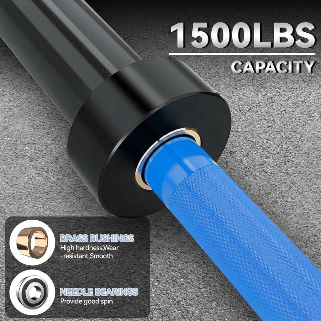 7FT Barbell Bar for Weightlifting & Power Lifting, Strength Training Bar Fits 2" Plates, 700lbs/1500lbs/500lbs Capacity, Bar for Home Gym, Squats, Curls, Snatch Clean Jerk