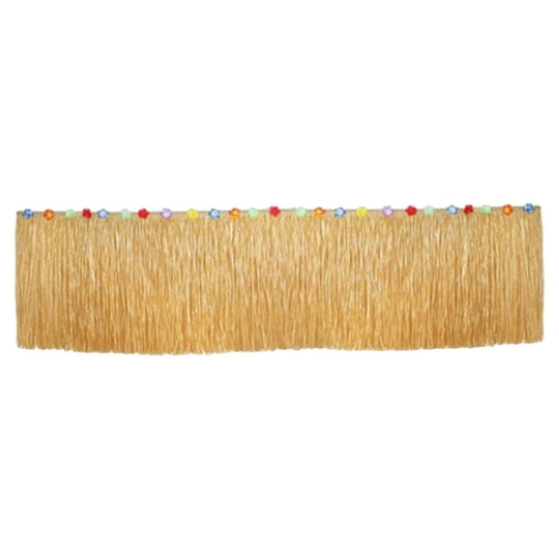 Falda de mesa de césped para exterior, ligera, duradera, rústica, práctica y moderna para jardín. Marrón L