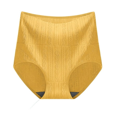 SnnmBlm Plus Size Briefs for Women Cotton Underwear Ladies Full Coverage Panties High Waist Lingerie Tummy Control Underpants Ginger XL