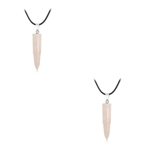 Minnieouse Hallazgos de abalorios de columna hexagonal, colgantes colgantes de aniversario, abalorios de cristal, accesorios para pulseras, Cristal rosa 2Conjunto
