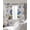 Blue, White, Gray, variant on Coastal Shells Blackout Curtains for Bedroom/Living Room, Thermal Insulated Kitchen Curtains, Summer Ocean Waves Conch Grey Wooden Grain Grommet Darkening Window Treatment Drapes 27.5"x39"x2