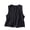 Navy, variant on Women's V-Neck Embroidered Linen-Cotton Vest, Sleeveless Button-Front Casual Open-Front Waistcoat with Pockets for Women