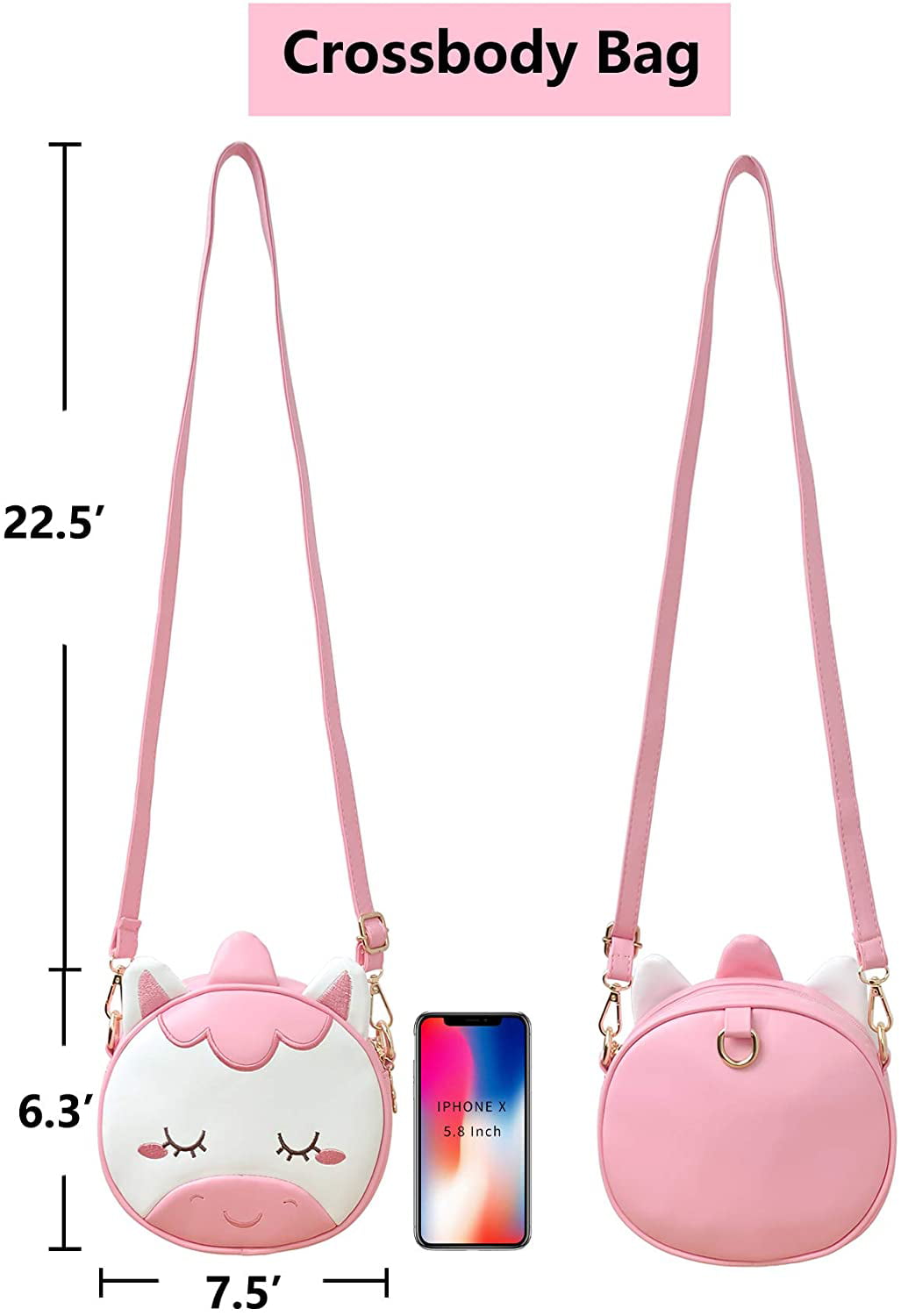 Fashion Small Purse for Little Girls Toddler Kids Cute Pearl Mini Messenger  Bag, black - Walmart.com