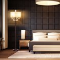 thumbnail image 3 of Gymax Elegant Design Sheer Shade Floor Lamp Light w/ Hanging Crystals LED Bulbs, 3 of 8