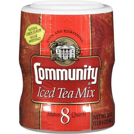Community Coffee Natural Lemon Flavor Iced Tea Mix, 24 oz