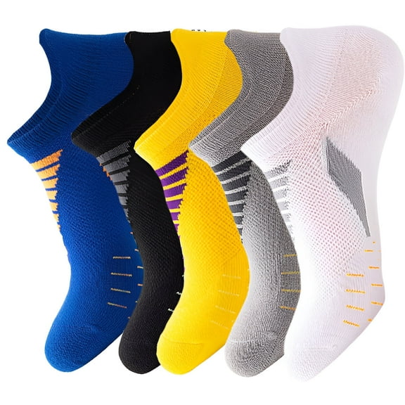 TELOLY 5Pairs Mens Socks9-13Mens Ankle Socks Size 9-11 Men's Socks ,Colormixing1