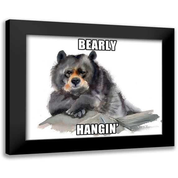 Shefranov, Olga 24x20 Black Modern Framed Museum Art Print Titled - Bearly Hangin