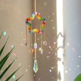 thumbnail image 5 of Celestial Sun Catcher Prism Window Crystal Wind Chime Moon Dream Catcher Natural Stone Wind Bells Hanging Garden Decoration, 5 of 5