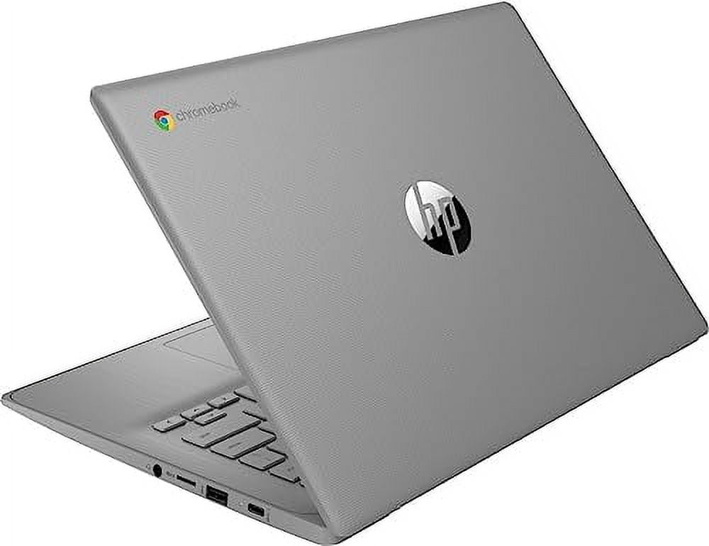 HP 2023 Newest Chromebook Laptop, 14 Inch Display, Intel Celeron N4120 Processor, 4GB RAM, 128GB Storage (64GB eMMC+64GB MSD Card), Intel UHD Graphics 600, WiFi, Bluetooth, Chrome OS, Modern Gray