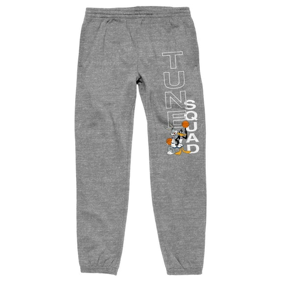 Space Jam Tune Squad Daffy Duck & Bugs Bunny Men's Heather Grey Sweatpants-M