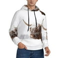thumbnail image 2 of Naloa Yak Men's Casual Hooded Collar Drawstring Hoodies Pullover Sweatshirts Casual Long Sleeve Shirts-X-Large, 2 of 7