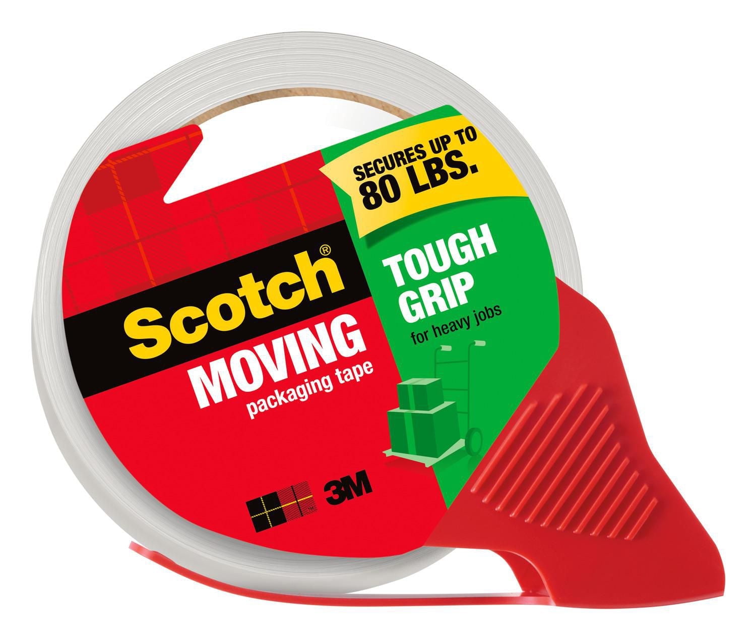 Scotch(R) Moving Packaging Tape 3500-RD-EF-6WC, 1.88 in x 54.6 yd (48 mm x 50 m)