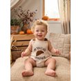 thumbnail image 5 of RUINIXCW Newborn Baby Girl Boy My First Thanksgiving Outfit Infant Baby Girl Boy Romper Overall Fall Clothes Sleeveless Turkey Croissant Embroidery Jumpsuit Overalls, 5 of 9