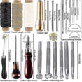 thumbnail image 2 of Kit de herramientas profesionales para manualidades de cuero, costura a mano, punzón, tallado, juego de ranuradoras para sillas de montar, accesorios, herramientas de bricolaje, 2 of 4