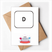 Keyboard Symbol D Art Deco Fashion Happy Birthday Greeting Cards Envelopes Blank