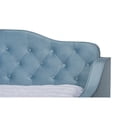 thumbnail image 4 of Baxton Studio Freda Transitional and Contemporary Light Blue Velvet Fabric Upholstered and Button Tufted Full Size Daybed, 4 of 6