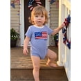 thumbnail image 3 of BemeyourBBs Newborn Baby Boy Girl 4th of July Outfit Infant Baby Independent Day Patriot Clothes Waffled Bubble Romper Stripe America Flag Short Sleeve Bodysuit Baby Boy Girl Summer Clothes, 3 of 8