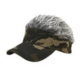 thumbnail image 1 of Almencla Men Baseball Cap Fake Hair Golf Hat Visor Hat Green + Gray, 1 of 6