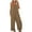 Khaki, variant on pstuiky Jumpsuits for Women, Women Solid Color V-Neck Halter Romper Suspenders Wide Leg Romper Long Belt Pocket Leisure Hot Pink L
