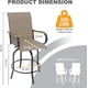 thumbnail image 3 of Qinaqin 2 PCS Outdoor Swivel Bar Stools Set All cm de Anchoeather Alturaigh Back y Armrest para Profundidadck Patio (Beige), 3 of 7