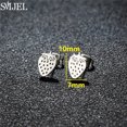 thumbnail image 1 of Mini pendientes de tuerca de acero inoxidable para mujer, tachuelas Punk rectangulares, Spades de fresa de sol, pequeños, Piercing, accesorio de joyería, 1 of 2
