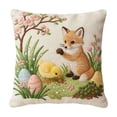 thumbnail image 2 of Wooowa 18 Inch Easter Short Lint Pillow Cover, Cute Embroidered Throw Pillowcase, Soft Plush Decor Cover, Sofa Bedroom Living Room Decor, Easter Home Indoor Festive Decoration, 2 of 6
