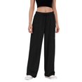 thumbnail image 2 of YUEHUA Baggy Striped Sweatpants Women Cute Preppy High Waisted Bow Print Lightweight Fleece Womens Joggers or Cuffed Leg Sweats (Available In Plus), 2 of 2