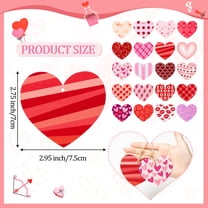 Haooryx Heart Shape Wooden Pendant for Wedding Decoration, 10 Styles Heart Shape Centerpiece for Party Hanging Decor,30pack